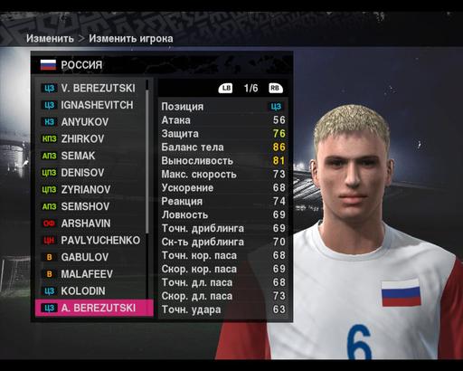 Pro Evolution Soccer 2010 - Сборная России в PES 2010.